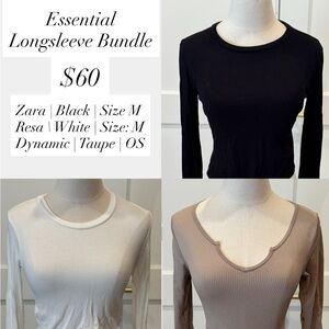 ESSENTIALS (ZARA, RESA)| Long-sleeve Bundle | Size: M - One Size